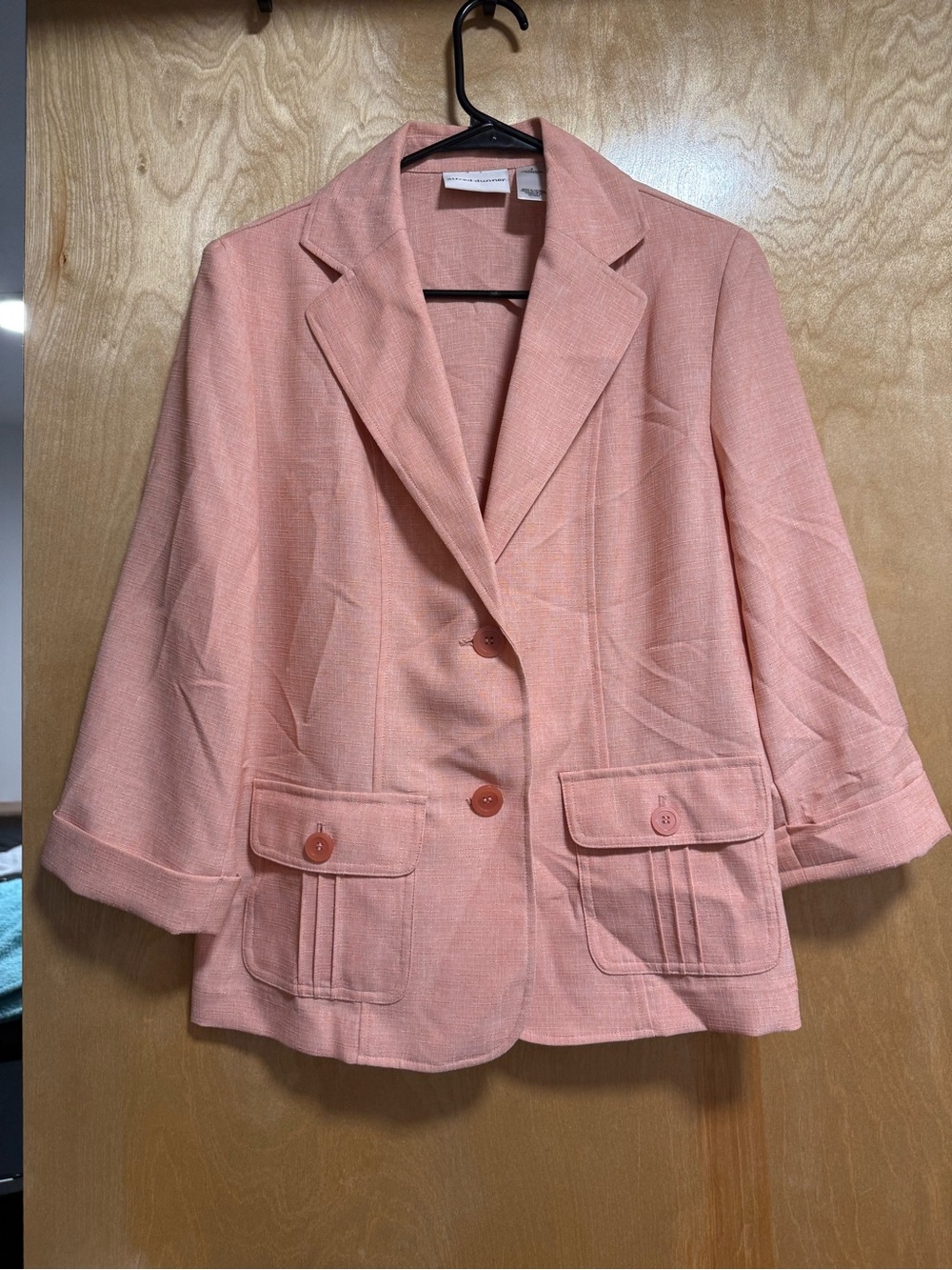 Alfred Dunner Coral Peach Blazer Jacket